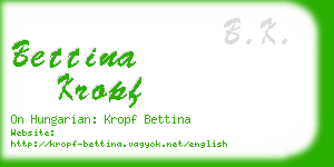 bettina kropf business card